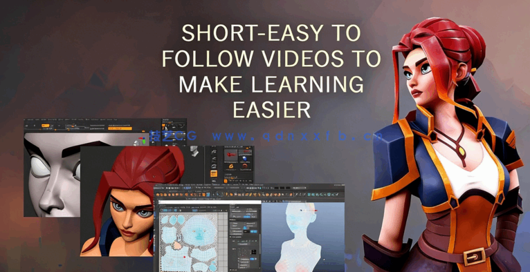 ZBrush+Maya+Substance Painter游戏角色制作全流程视频教程(图4) ZBrush+Maya+Substance Painter游戏角色制作全流程视频教程(图4)