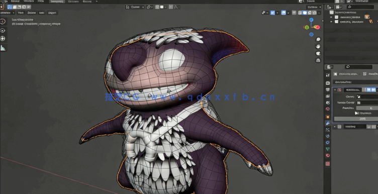 Blender 3D数字雕塑全面核心技术训练视频教程第一季(图3) Blender 3D数字雕塑全面核心技术训练视频教程第一季(图3)
