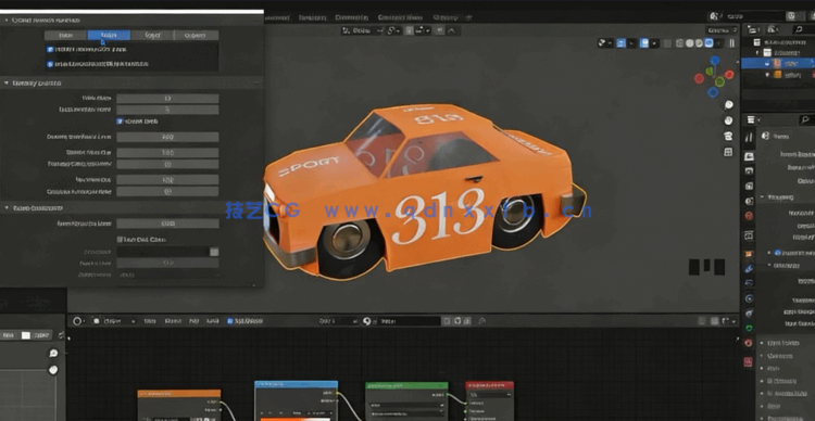 Blender赛车游戏动画场景完整制作视频教程(图3) Blender赛车游戏动画场景完整制作视频教程(图3)