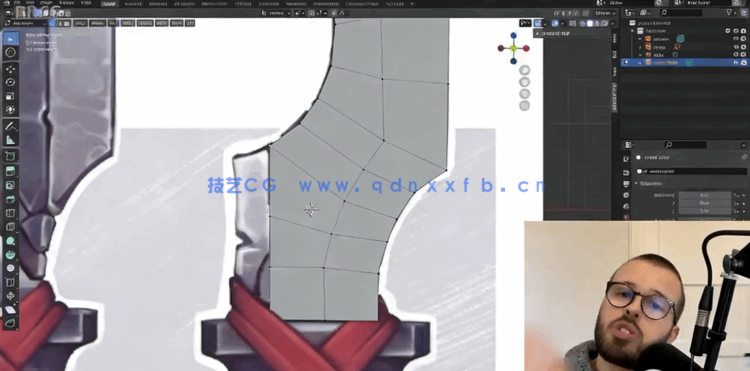 Blender游戏大刀模型设计制作视频教程 (图4) Blender游戏大刀模型设计制作视频教程 (图4)