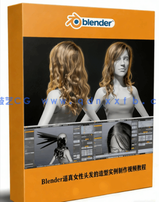 Blender逼真女性头发造型实例制作视频教程(图1) Blender逼真女性头发造型实例制作视频教程(图1)