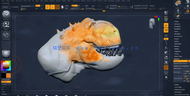 ZBrush初学者基础核心技能训练视频教程 (图5) ZBrush初学者基础核心技能训练视频教程 (图5)