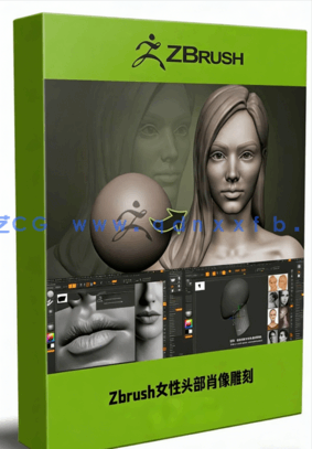 Zbrush女性人物头部肖像数字雕刻流程视频教程(图1) Zbrush女性人物头部肖像数字雕刻流程视频教程(图1)