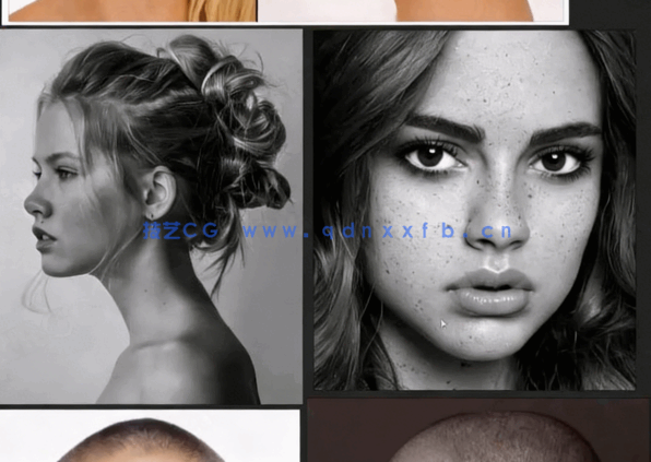 Zbrush女性人物头部肖像数字雕刻流程视频教程(图2) Zbrush女性人物头部肖像数字雕刻流程视频教程(图2)