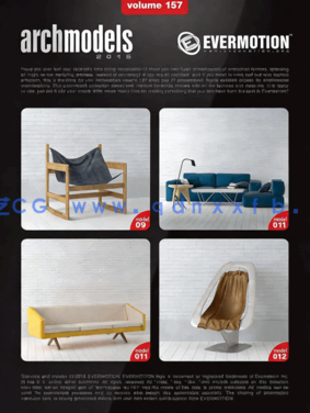现代感椅子沙发3D模型 Evermotion – Archmodels vol.157(图5)