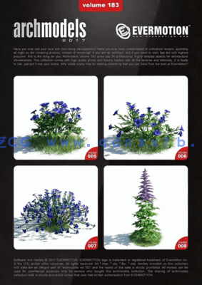 花园植物花朵3D模型 Evermotion Archmodels Vol.183(图4) 花园植物花朵3D模型 Evermotion Archmodels Vol.183(图4)