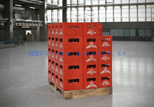 仓库货架油桶集装箱铲车3D模型 Archmodels Vol.200 (3DS MAX格式)(图5)