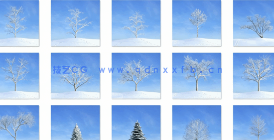 秋冬树木Evermotion Archmodels vol.100(图2) 秋冬树木Evermotion Archmodels vol.100(图2)