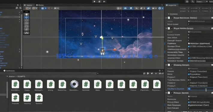 Unity 2D太空射击游戏制作流程视频教程(图3)
