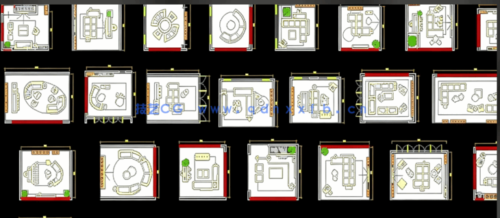 客厅平面布局模块(图2)