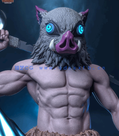 [3D打印人物] 嘴平伊之助Inosuke《鬼灭之刃》动漫角色雕刻手办3D打印模型(图1)