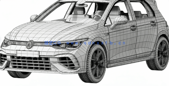 现代大众高尔夫 8R汽车3D模型(图4)