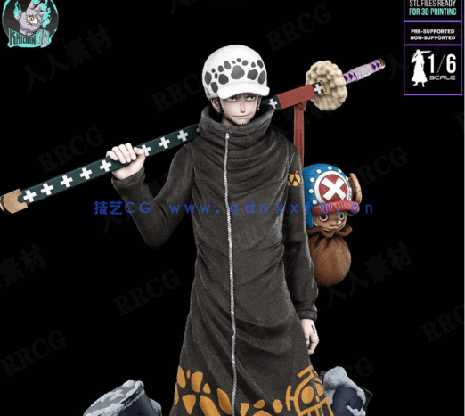[3D打印人物] 特拉法尔加·罗Trafalgar Law与乔巴Chopper《海贼王》动漫角(图3)