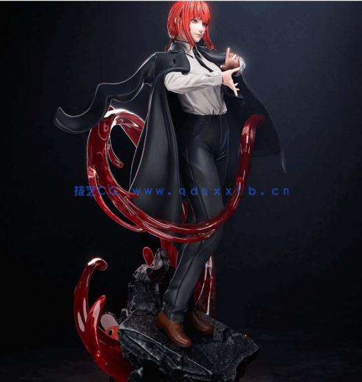 [3D打印人物] 玛奇玛Makima战斗姿势《链锯人》动漫角色雕刻手办3D打印模(图3)