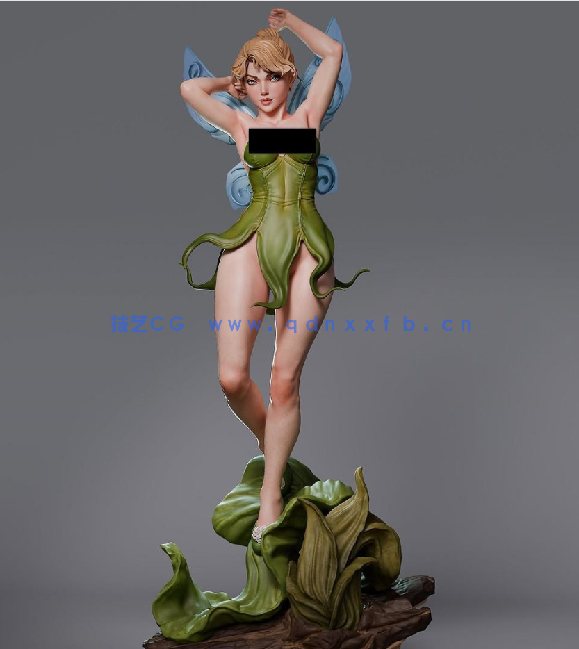 [3D打印人物] 小叮当Tinker Bell《彼得·潘》角色雕刻手办3D打印模型(图3)