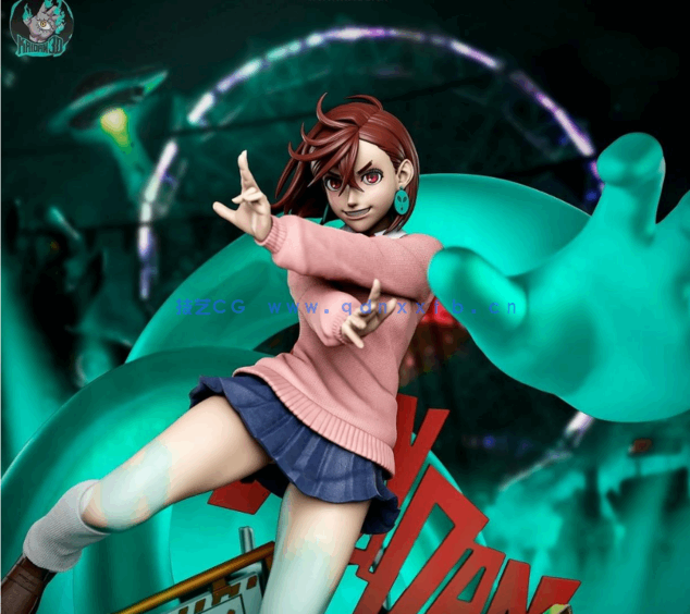 [3D打印人物] 绫濑桃Momo Ayase战斗姿势《当哒当》动漫角色雕刻手办3D(图2)