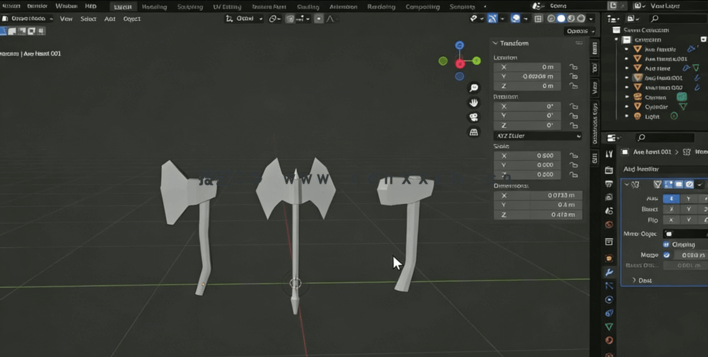 Blender程序化武器制作技术视频教程 (图2) Blender程序化武器制作技术视频教程 (图2)