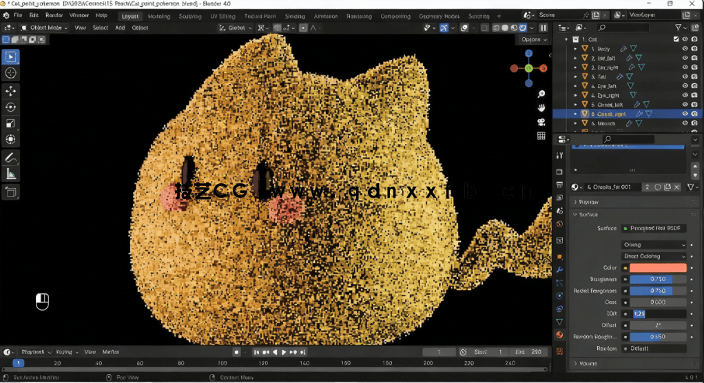 Blender逼真毛绒皮卡丘完整实例制作流程视频教程(图2) Blender逼真毛绒皮卡丘完整实例制作流程视频教程(图2)