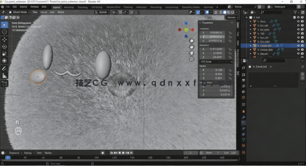 Blender逼真毛绒皮卡丘完整实例制作流程视频教程(图4) Blender逼真毛绒皮卡丘完整实例制作流程视频教程(图4)