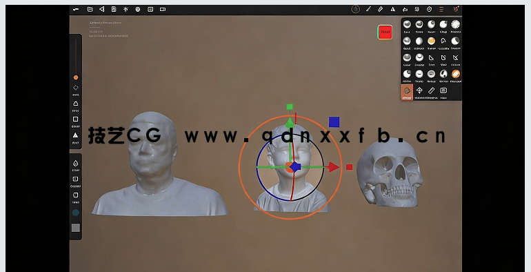 Nomad sculpt卡通人物面部雕刻建模制作视频教程(图1) Nomad sculpt卡通人物面部雕刻建模制作视频教程(图1)