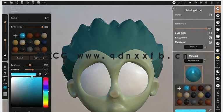 Nomad sculpt卡通人物面部雕刻建模制作视频教程(图6) Nomad sculpt卡通人物面部雕刻建模制作视频教程(图6)
