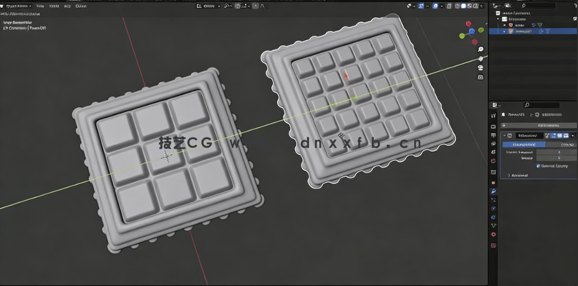 Blender巧克力饼干产品可视化制作大师班视频教程(图4) Blender巧克力饼干产品可视化制作大师班视频教程(图4)