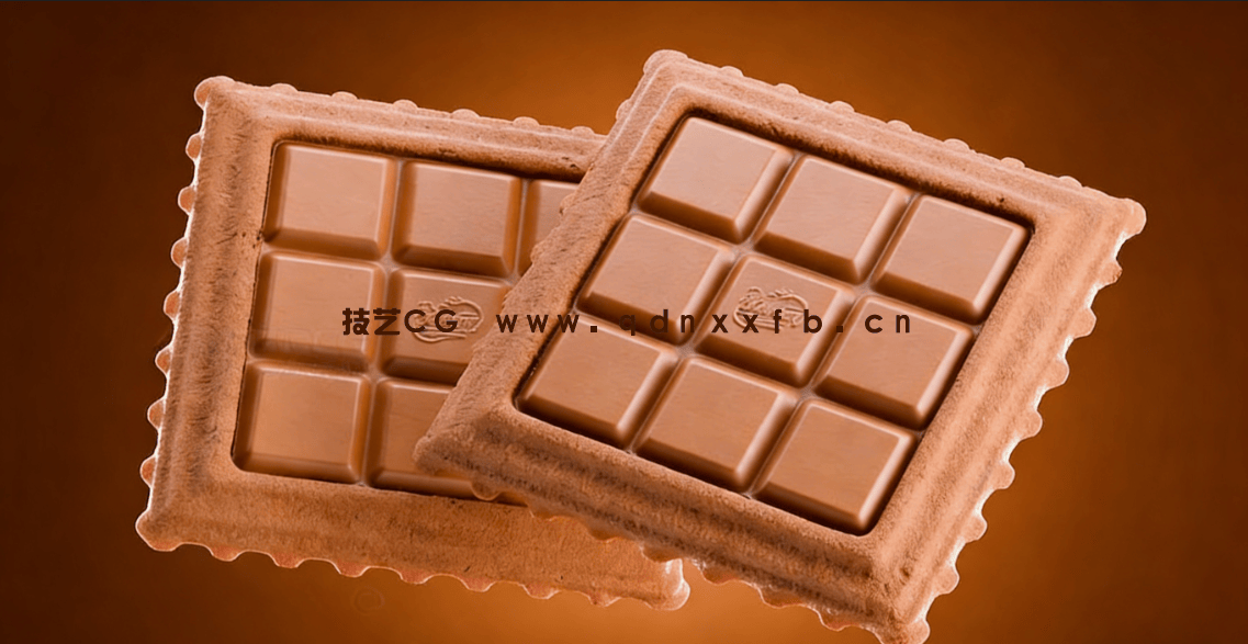 Blender巧克力饼干产品可视化制作大师班视频教程(图5) Blender巧克力饼干产品可视化制作大师班视频教程(图5)