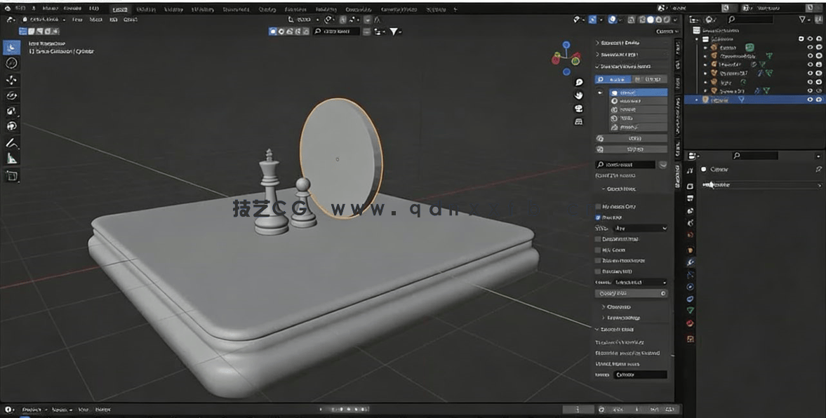 Blender逼真国际象棋棋盘渲染制作视频教程(图2) Blender逼真国际象棋棋盘渲染制作视频教程(图2)