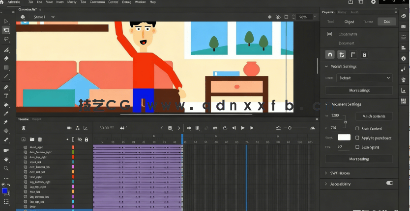 Adobe Animate初学者创建矢量角色图形动画视频教程(图3) Adobe Animate初学者创建矢量角色图形动画视频教程(图3)