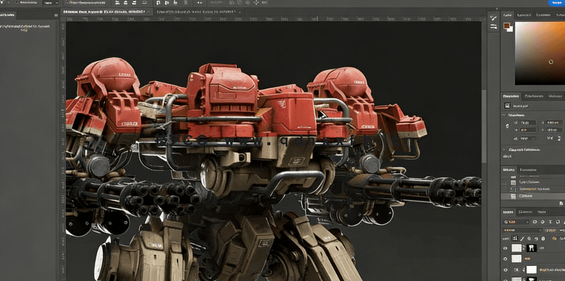 Blender硬表面机甲机器人套装完整制作流程视频教程(图6) Blender硬表面机甲机器人套装完整制作流程视频教程(图6)