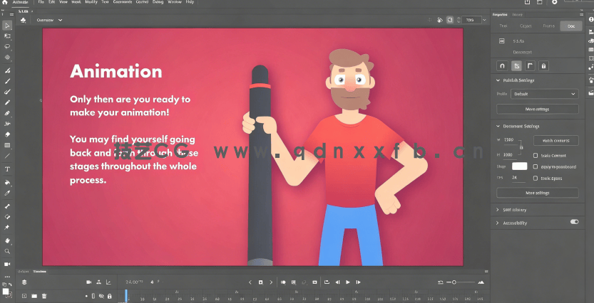 Adobe Animate2D逐帧酷炫动画完整过程视频教程(图4) Adobe Animate2D逐帧酷炫动画完整过程视频教程(图4)