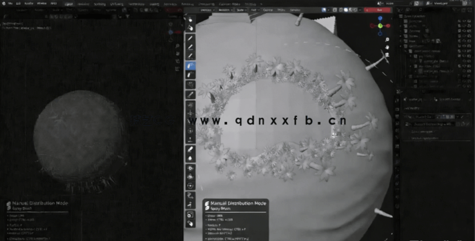 Blender与Substance 3D Painter微型星球完整制作流程视频教程(图4) Blender与Substance 3D Painter微型星球完整制作流程视频教程(图4)