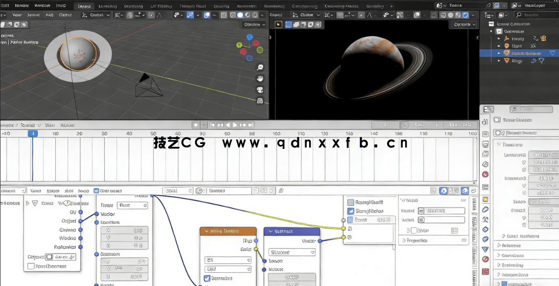 Blender程序化制作气态行星训练视频教程(图6) Blender程序化制作气态行星训练视频教程(图6)
