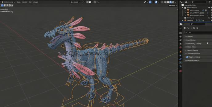 Blender史诗级远古类恐龙生物制作流程视频教程(图6) Blender史诗级远古类恐龙生物制作流程视频教程(图6)