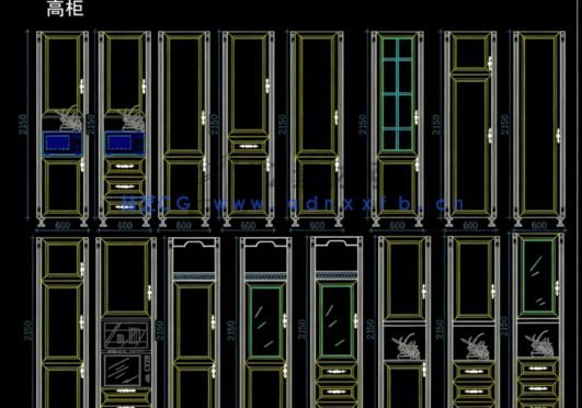 CAD橱柜动态块CAD图块图库(图4) CAD橱柜动态块CAD图块图库(图4)