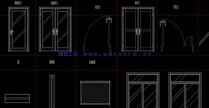 CAD施工图制图图例注释构件动态块(图1) CAD施工图制图图例注释构件动态块(图1)