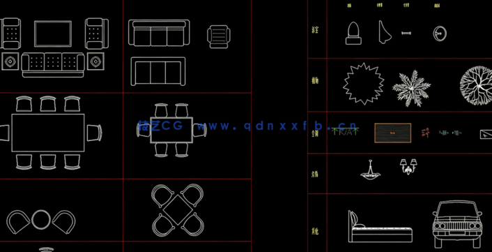 CAD施工图制图图例注释构件动态块(图2) CAD施工图制图图例注释构件动态块(图2)