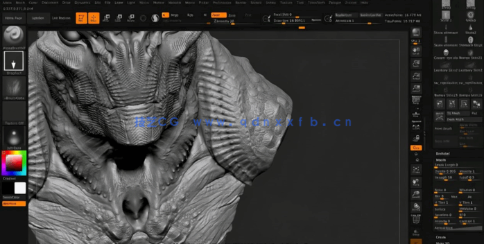 Zbrush角色雕刻虚拟化妆设计技术视频教程第一季(图2) Zbrush角色雕刻虚拟化妆设计技术视频教程第一季(图2)