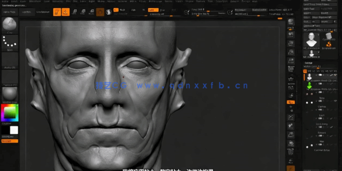 Zbrush角色雕刻虚拟化妆设计技术视频教程第一季(图4) Zbrush角色雕刻虚拟化妆设计技术视频教程第一季(图4)