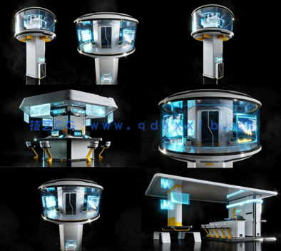 Kitbash3D –道具:高科技街(图2) Kitbash3D –道具:高科技街(图2)