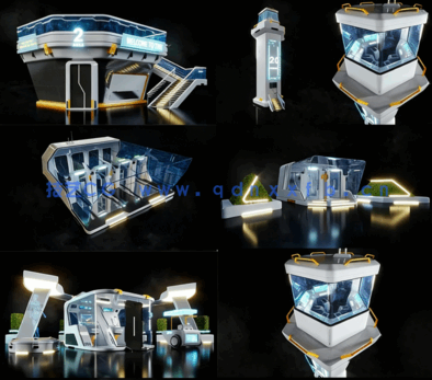 Kitbash3D –道具:高科技街(图4) Kitbash3D –道具:高科技街(图4)