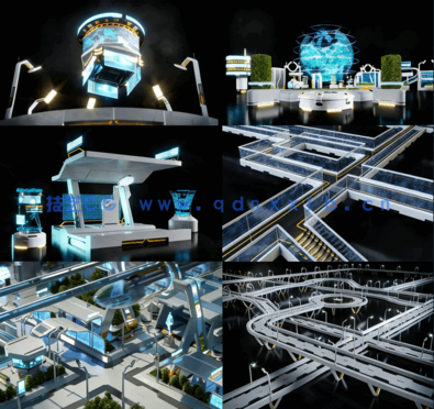 Kitbash3D –道具:高科技街(图5) Kitbash3D –道具:高科技街(图5)