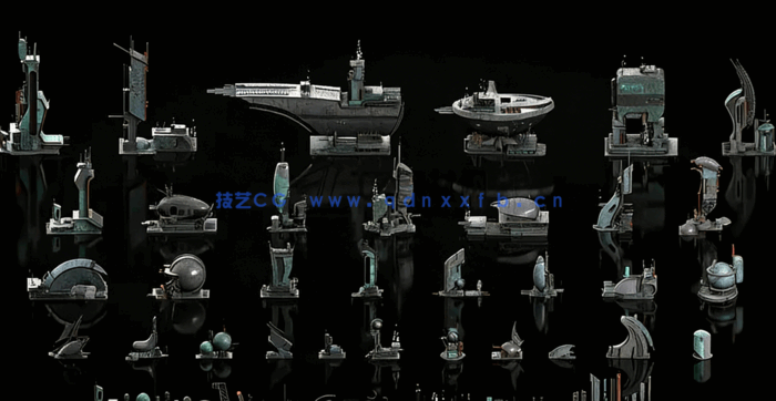 Kitbash3D-KitBash3D-Heavy Metal重金属建筑(图2)