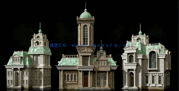 Kitbash3D-KitBash colonial殖民建筑(图5) Kitbash3D-KitBash colonial殖民建筑(图5)