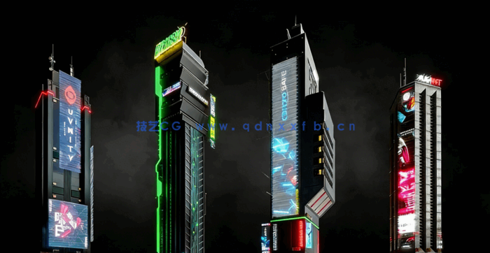 赛博朋克Kitbash3D - Cyberpunk(图3)