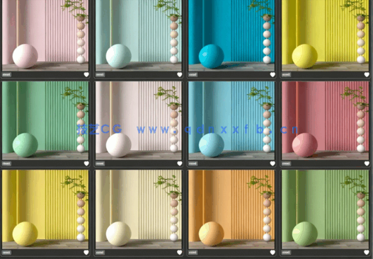 88款精品乳胶漆材质球，立邦彩系列，自带色号(图2)