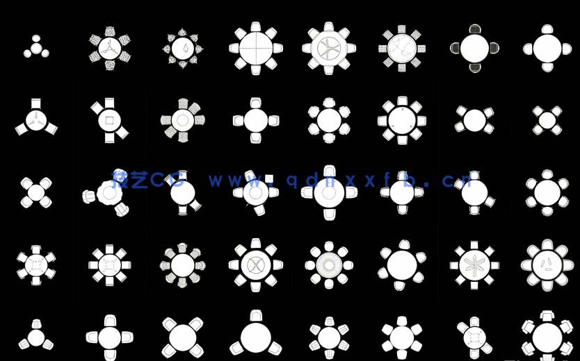 豪宅设计餐厅桌椅组合CAD图库(图2) 豪宅设计餐厅桌椅组合CAD图库(图2)