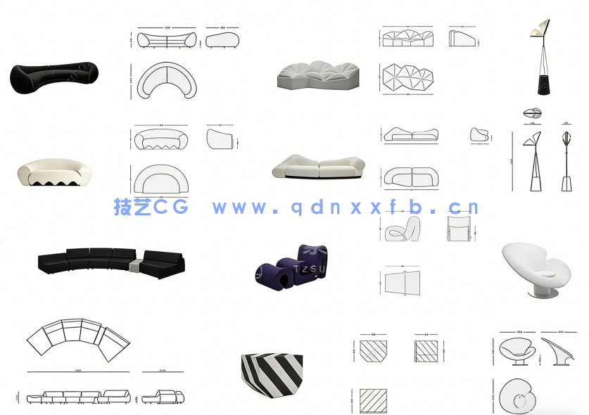 2023最新全屋人体工程学尺寸参考 l CAD图集(图1) 国外极简家具CAD平面图库CASSINA \WHYGARDEN 高端家具CAD图库(图1)