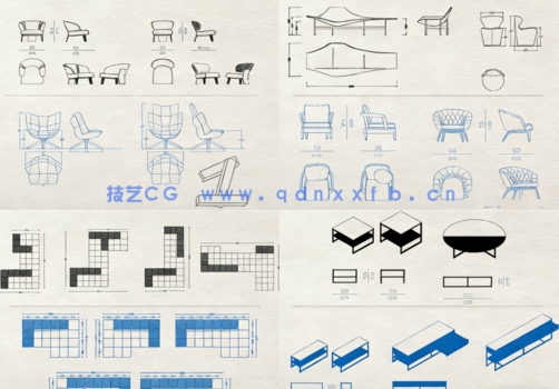 2023最新全屋人体工程学尺寸参考 l CAD图集(图4) 国外极简家具CAD平面图库CASSINA \WHYGARDEN 高端家具CAD图库(图4)