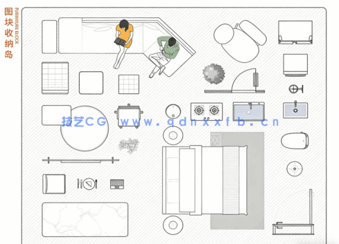 2023网红CAD彩平制图模板(图4)